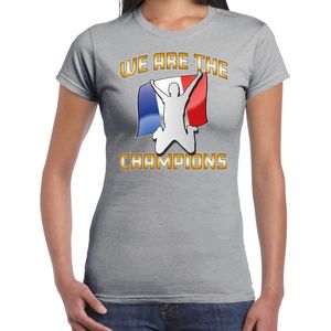 Bellatio Decorations Verkleed shirt voor dames - Frankrijk - grijs - voetbal supporter - themafeest S
