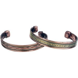 Yogi & Yogini naturals Armbanden magnetisch koper (2 stuks)