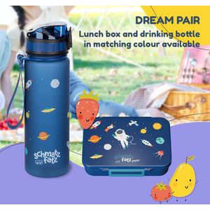 Schmatzfatz By Lite Lunchbox Broodtrommel Lunchbox - Extra Licht: Slechts 350 G - Kindvriendelijk - Afgedicht - 4 Of 6 Portioneervakken - Geschikt Voor Dik Vloeibare Voeding - 20,8 X 4 - 5 X 15 Cm (B X H X D) - Vaatwasserbestendig - BPA-Vrij - Tritan