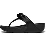 FitFlop - Lulu Beaded-Chain Leather Toe-Post Sandals - Zwart - Slipper