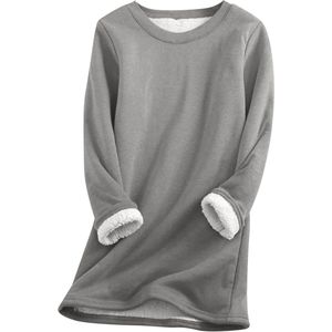Warme sherpa fleece trui voor dames in verschillende maten