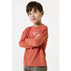 GARCIA - Print T-shirt - Oranje - Lange Mouw