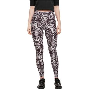 Urban Classics - Soft AOP zebra Sportlegging - 4XL - Zwart