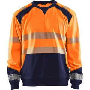 Blaklader Sweatshirt High Vis 3541-2528 - High Vis Oranje/Marineblauw - S