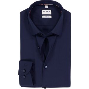 OLYMP - Level 5 - Overhemd - Donkerblauw - Body Fit - Strijkvriendelijk