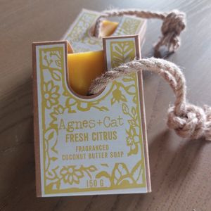 Zeep aan een touw - Verse citrus - Handgemaakt – Vegan – Plasticvrij