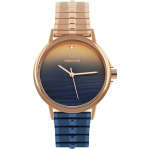 Claudia Koch CK 4523 Women Watch Analog Sunset Multi-Colored Stainless Steel Blue Rosegold