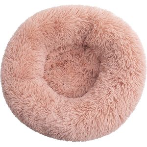 Dailyibed hondenmand - donut - hondenkussen - hondenbed - L - 60x60x16 cm - Zalmroze
