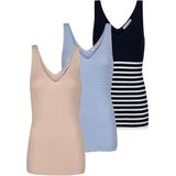 Felix Hardy - Tricot Zomer Tops - Beige - 3 Pack - Dames