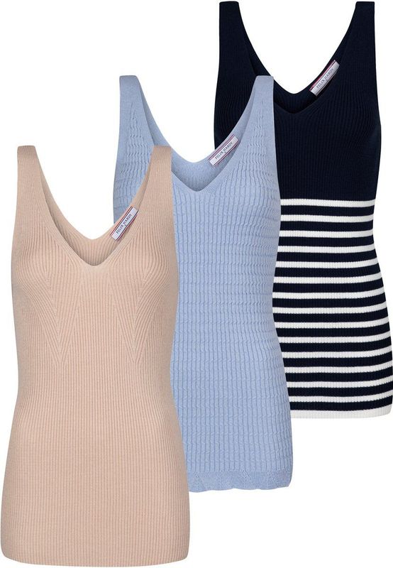 Felix Hardy - Tricot Zomer Tops - Beige - 3 Pack - Dames