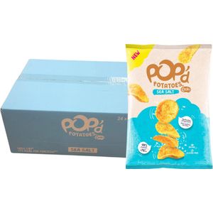 Croky Pop'd Potatoes Sea Salt 17 gram - doos 24 zakjes