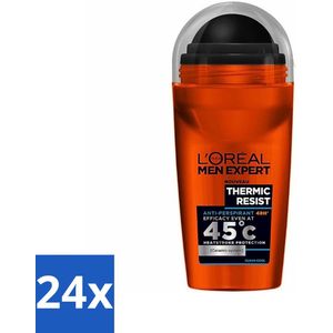 L'Oréal Paris Men Expert Thermic Resist - Deodorant - 50ml - Deodorant Roller - Voordeelverpakking - 24 stuks