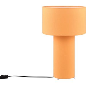 LED Tafellamp - Trion Balin - E27 Fitting - Rond - Geel - Textiel
