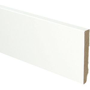 Whiteline - MDF Plint - 90x12mm - Wit gefolied - Bundel 5 stuks - Lengte 2.4m - Voordelig MDF plinten kopen - Eenvoudige installatie met montagekit of spijkers - Woodstep