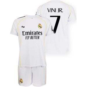 Real Madrid - 25/26 Vinicius Thuis Set - Wit - Jongens, Meisjes