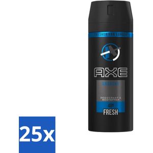 25 x Axe - Deodorant Bodyspray - 48hrs Fresh - Anarchy for Him - 150 ml - Langdurige Bescherming - Frisse Geur - Zelfvertrouwen - Energie - 150 Ml