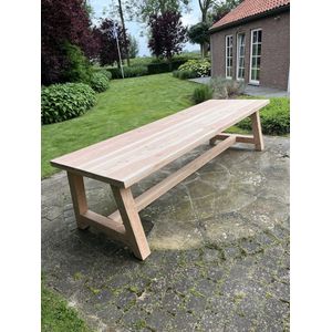 M2-meubels douglas tuintafel / eettafel 260cm douglas A-onderstel met tussenligger