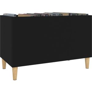 Platenspeler Meubel - LP-kast - Platenspelerkast - Draaitafelstandaard - Platenspelerstandaard - Vintage Displayplank - Zwart