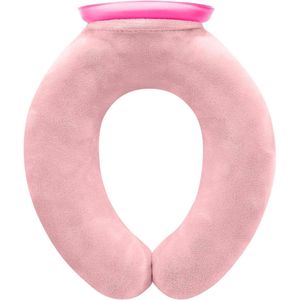 kruik - warmwaterkruik - U-vormige kruik met zachte kaft - Brede opening - Voeg ijs of heet water toe - Thuis of op kantoor - Verlichting van nekpijn en warmte- en koudetherapie - Voering en leren hoes- 850 ml (roze)