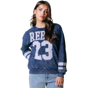 Colourful Rebel - Vintage Rebel Sweatshirt - Dames - Blauw - Katoen