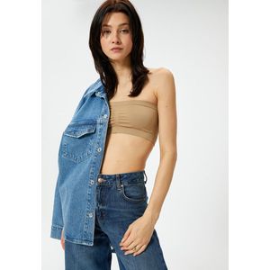 Straploze kraag Mouwloos Tanktop