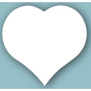 Sluitsticker Hart Wit -Sticker-Etiket- hart etiket /500st.