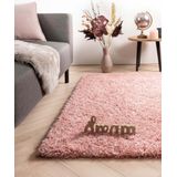 Hoogpolig vloerkleed - Cozy Shaggy - roze 280x380 cm