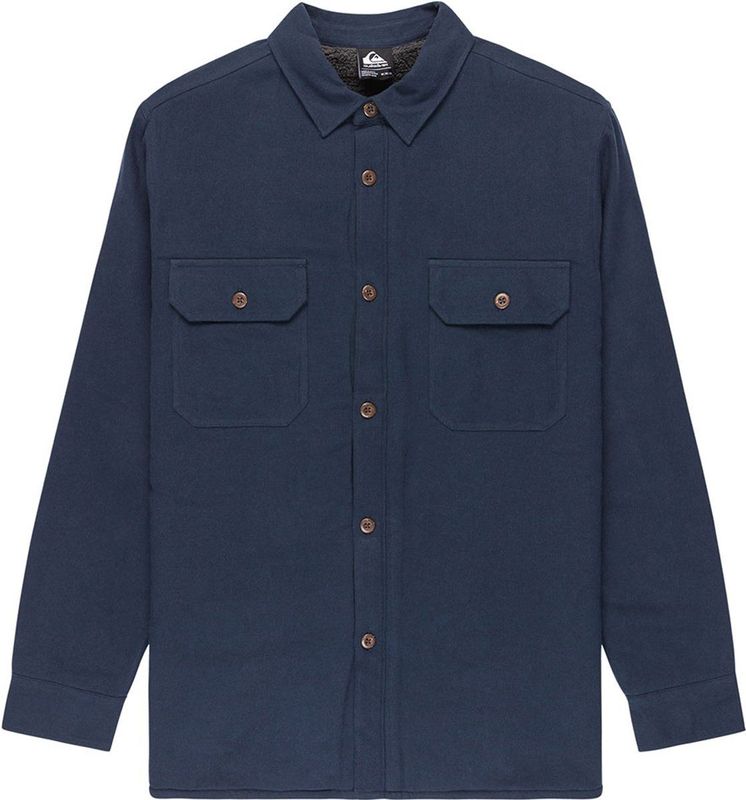 Quiksilver - Husson Sherpa - Overhemd - Dark navy - Lange Mouwen - 100% Katoen