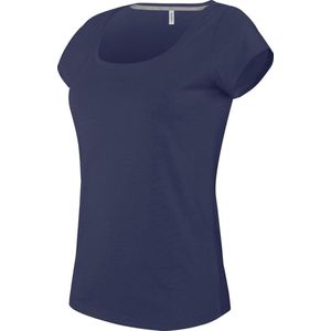 Kariban Dames/Dames Boot Hals T-Shirt met korte mouwen (Tropisch blauw)