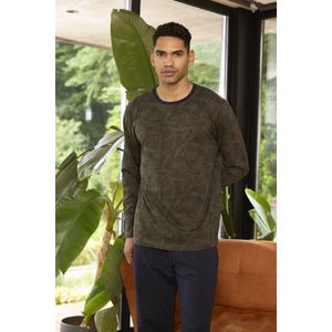 Heren Pyjama Set / Huispak Robin / Plus sizes / Olijfgroen / maat 3XL