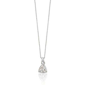 Ketting Dames Geboortesteen Kristal April (Zilver) | cadeau dames