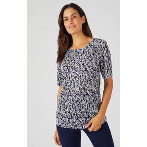 Damart - Top permanent geplooid - Dames - Blauw - M