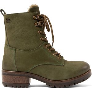 Lazamani - Kia Dames Veterboots Leer Green - Maat 37