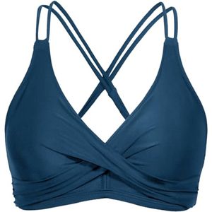 Dames Badpak Top met Push-Up Effect en Verstelbare Veters - Effen Bikinitop voor Strand en Zwembad
