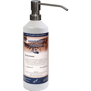 Handzeep Orange 500 ml - met gratis RVS zilverkleurige pomp