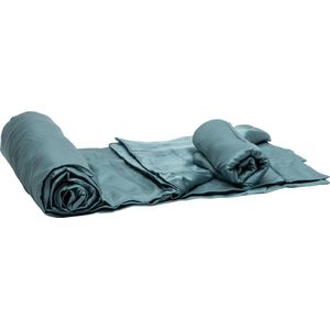 Latona Blanket® Verzwaringsdeken Hoes - Dekbedovertrek - Dekbedovertrek 140x200 Eenpersoons - Inclusief Kussensloop 60x70 - Bamboe - Turqoise