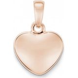 Quinn - Classics - Hanger - Roze Goud - Hartvormig - Gepolijst