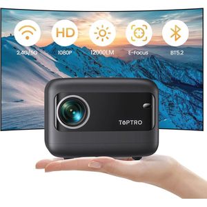 Mini Projector Full HD 1080P met 12000 Lumens en 5G WiFi voor Thuisbioscoop