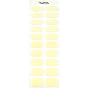 Butter Yellow – Gel Nail Wraps | Gellak Stickers – Pastelgele Nagelstickers met Metallic Shimmer – Langhoudende Manicure voor Thuis