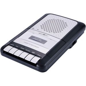 Draagbare Cassetterecorder met One Touch Opname en AUX-IN