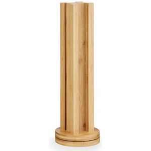 Arte R. Koffie cup/capsule houder/dispenser - bamboe hout - voor 20 cups - D11 x H30 cm - Geschikt voor Dulce Custo cups