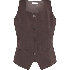 SISTERS POINT Gema-ve1 - Dames Gilet - D. Chocolate - Maat XS
