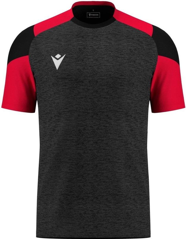 Macron Glory Golem Shirt Korte Mouw Kinderen - Zwart / Rood | Maat: 7-8 Y