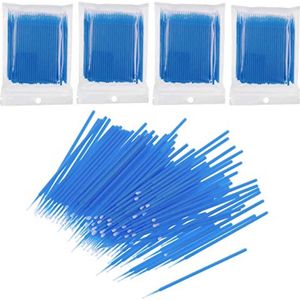 400 Kunststof Microborstels voor Wimpers en Reiniging