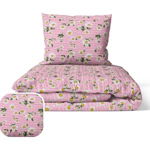 Koraslaapset 140x200 cm met Kussensloop 70x80 cm, Roze Kamille