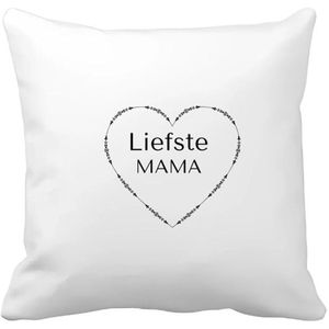 Akyol - liefste mama Kussen hoes - Moeder - de liefste mama - moeder cadeautjes - moederdag - verjaardag - geschenk - kado - moeder artikelen - 40 bij 40 cm