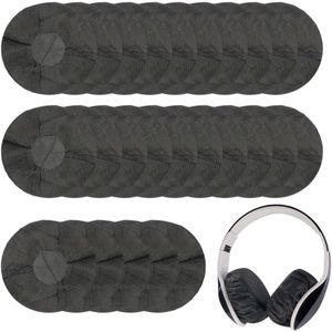 200 stuks rekbare headset-ondersteunende, hoofdtelefoon-oorschelpen, wegwerp-oorschelpen, wegwerp-ondersteunende, hoofdtelefoon functionele, voor de meeste op oortjes (zwart)