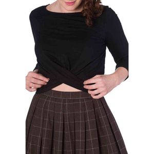 Dancing Days Longsleeve top -L- UNA Zwart