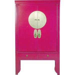 Fine Asianliving Chinese Bruidskast Fuchsia Royale - Orientique Collection B100xD55xH175cm Chinese Meubels Oosterse Kast