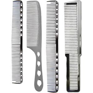 Guardian Beauty Kamset - Aluminium Kam - 4 stuks - Haarstylingtools - Zilver